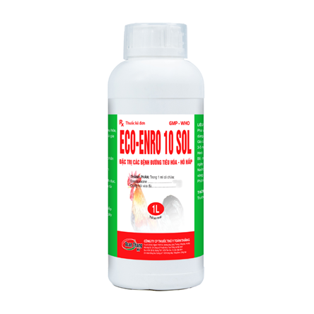 ECO ENRO 10 SOL - ĐẶC TRỊ CÁC BỆNH ĐƯỜNG TIÊU HÓA, HÔ HẤP