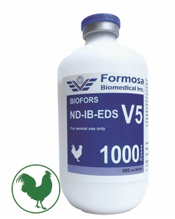 BIO-FORS ND-IB-EDS V5 - Vắc xin vô hoạt, nhũ dầu phòng bệnh Newcastle, Viêm phế quản truyền nhiễm và hội chứng giảm đẻ.