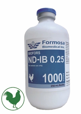 BIO-FORS ND-IB 0.25 - Vắc xin vô hoạt, nhũ dầu phòng bệnh Newcastle và viêm phế quản truyền nhiễm thể hướng thận.