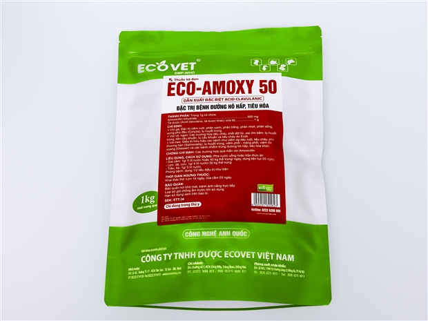 Eco Amoxy 50 - Đặc trị bệnh đường hô hấp, tiêu hóa