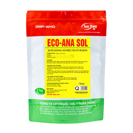 ECO ANA SOL - HẠ SỐT, GIẢM ĐAU, GIẢI NHIỆT, TĂNG SỨC ĐỀ KHÁNG
