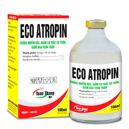 ECO ATROPIN - Chống nhiễm độc, giảm co thắt cơ trơn giảm đau toàn thân.