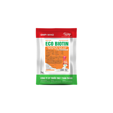 Eco Biotin - Stimulate the feathers growth, the start of rooster spurs, and the beautiful feathers Yellow skin on the body and shank – anti pecking Super fast dissolution granules