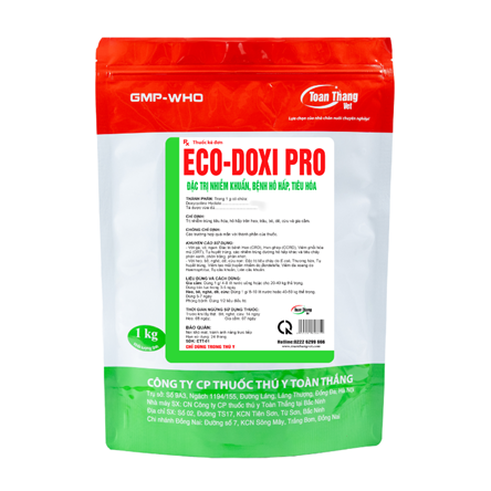 ECO DOXI PRO - ĐẶC TRỊ NHIỄM KHUẨN, BỆNH HÔ HẤP, TIÊU HÓA