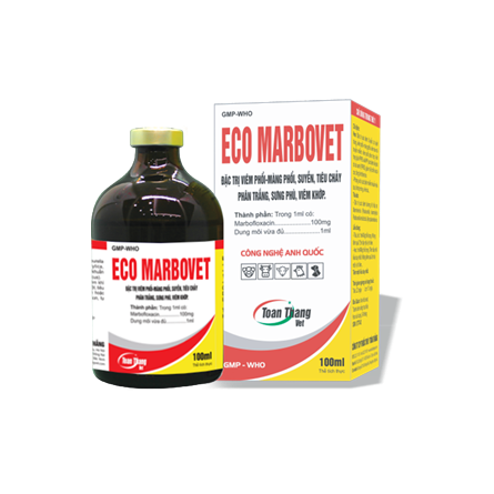 Eco Marbovet - Đặc trị viêm phổi, màng phổi, suyễn, tiêu chảy phân trắng, sưng phù, viêm khớp