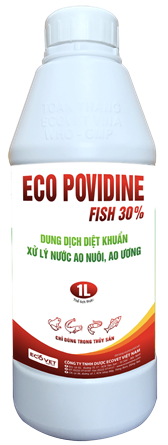 ECO POVIDONE FISH 30% - Dung dịch diệt khuẩn xử lý ao nuôi, ao ương