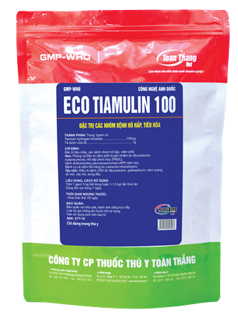 ECO - TIAMULIN 100 - Đặc trị các nhóm bệnh tiêu hóa, hô hấp.