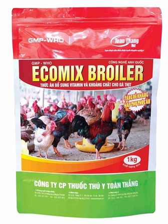 ECOMIX BROILER - THỨC ĂN BỔ SUNG VITAMIN VÀ KHOÁNG CHẤT CHO GÀ THỊT