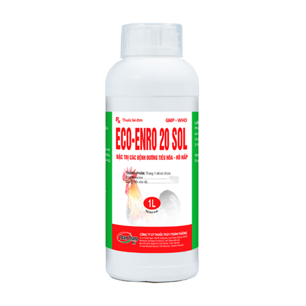 ECO - ENRO 20 SOL  - Đặc trị các bệnh đường tiêu hóa, hô hấp
