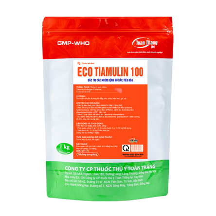 ECO - TIAMULIN 100 - Đặc trị các nhóm bệnh tiêu hóa, hô hấp.