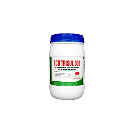 ECO-TRISUL 500 - ĐẶC TRỊ ĐẦU ĐEN GIA CẦM, KÍ SINH TRÙNG ĐƯỜNG MÁU,  SƯNG PHÙ ĐẦU, MÁU LOÃNG, MÀO THÂM