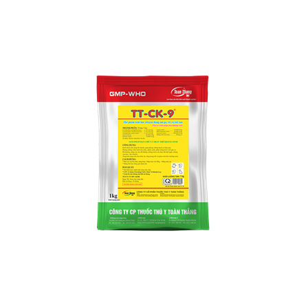 TT-CK-9 - Chế phẩm sinh học chuyên úm gà, vịt và cút con men vi sinh sống chịu kháng sinh