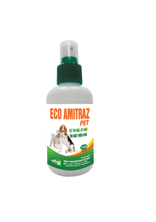 ECO - AMITRAZ PET - Xịt trị: ghẻ, ve, rận, bọ chét trên chó mèo