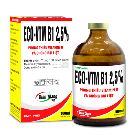 ECO - VITAMIN B1 2,5% - Phòng chống thiếu Vitamin B và chống bại liệt.