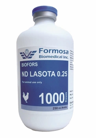 BIO-FORS ND LASOTA 0.25 - Vắc xin vô hoạt, nhũ dầu. Vắc xin vô hoạt phòng bệnh Newcastle trên gia cầm.